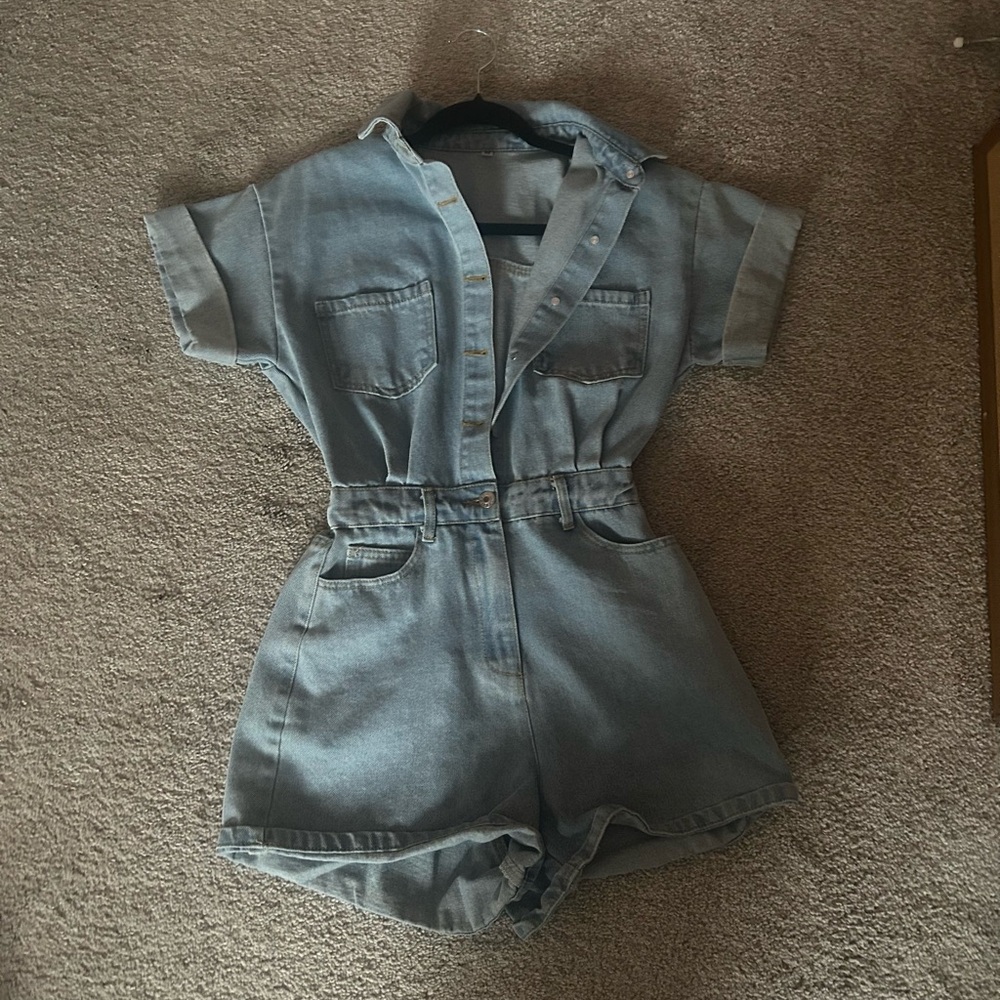 YesStyle Denim Blue Jumpsuit